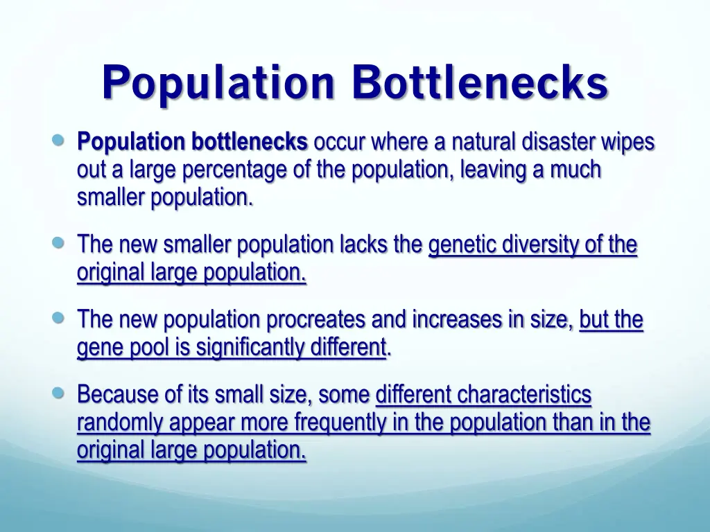 population bottlenecks