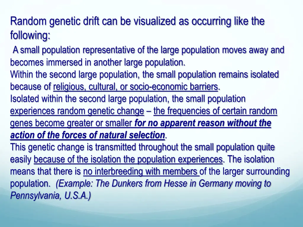 random genetic drift can be visualized