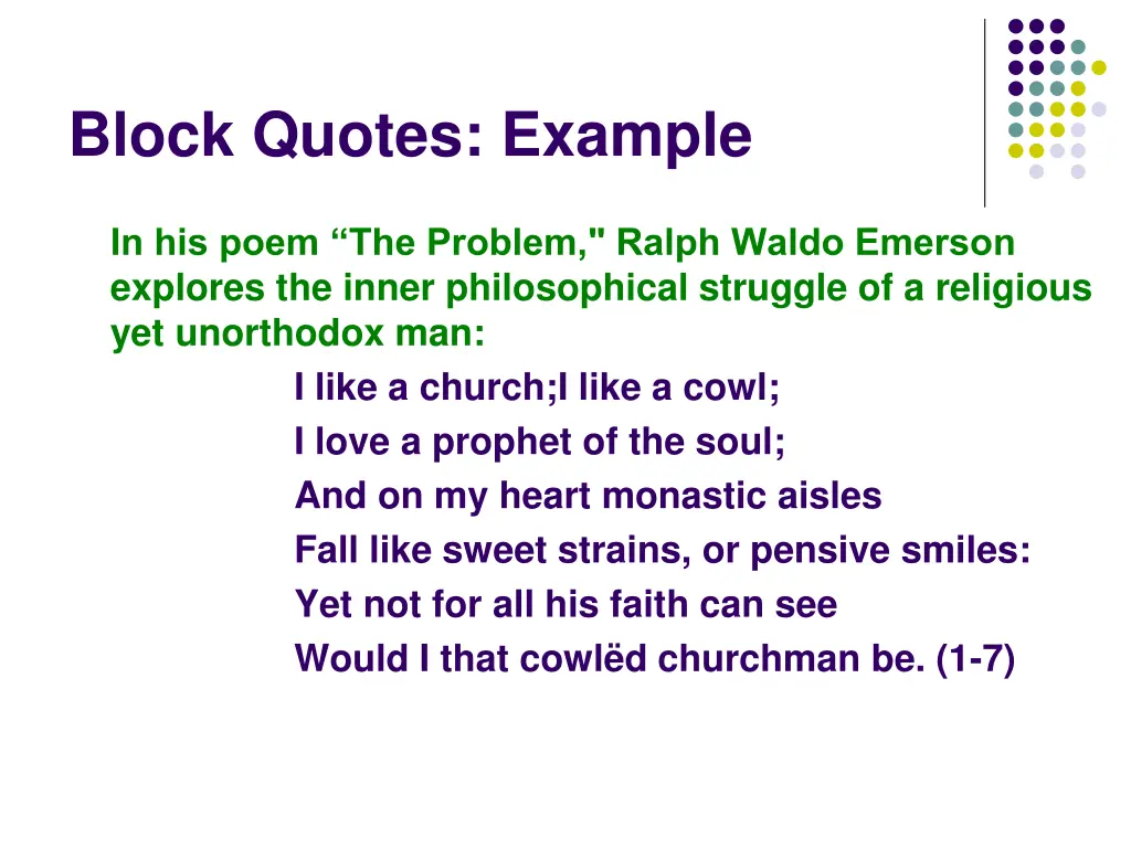 block quotes example