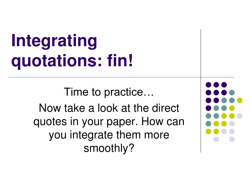 integrating quotations fin