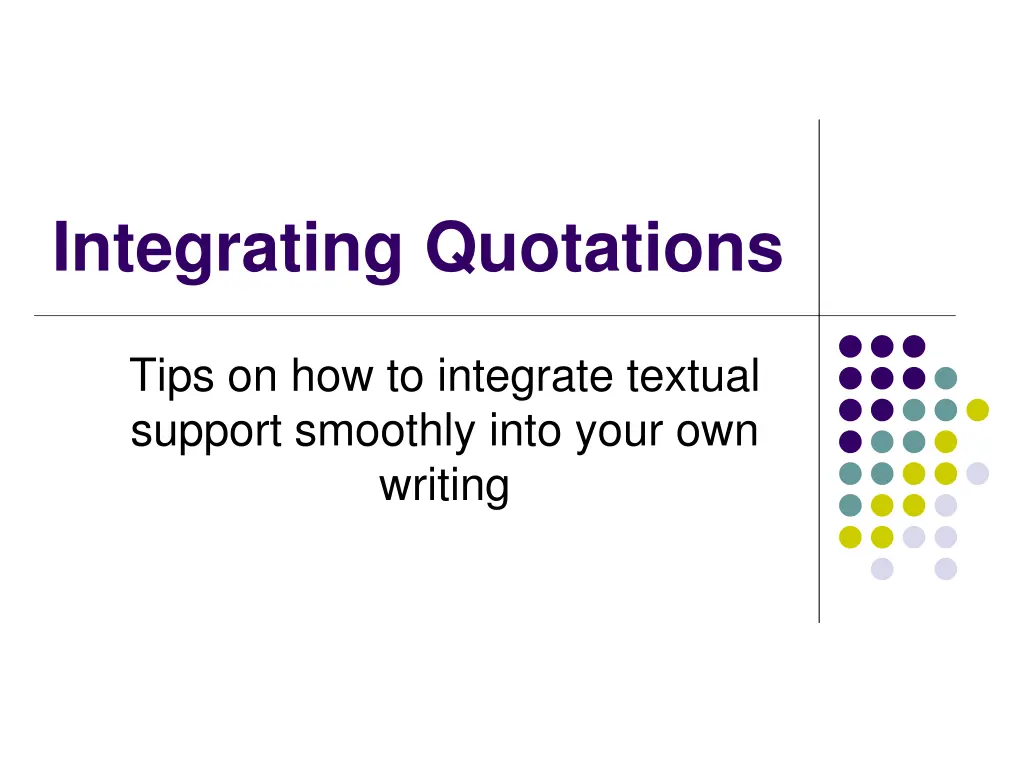 integrating quotations