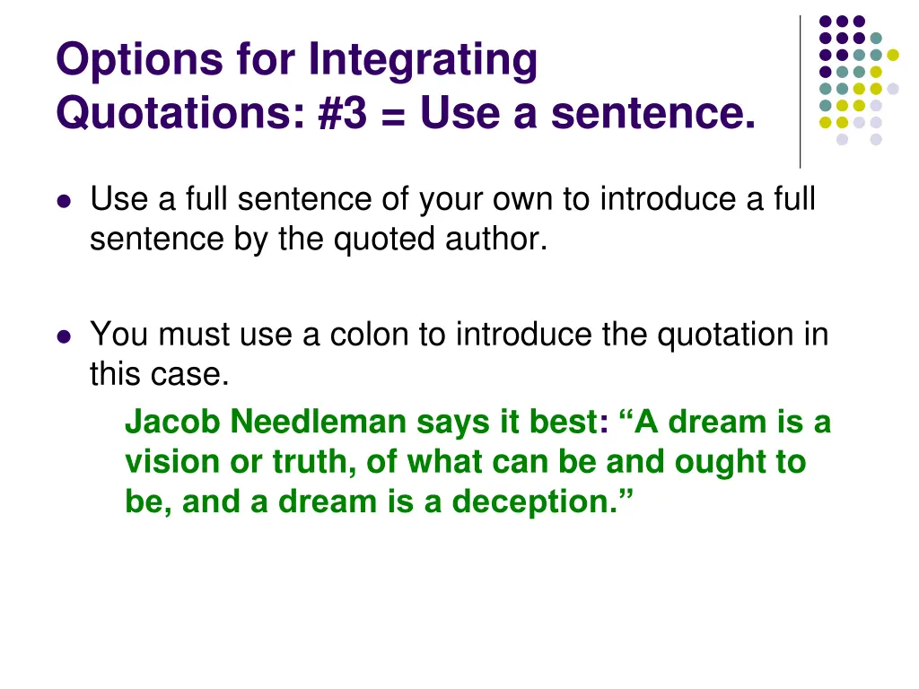 options for integrating quotations