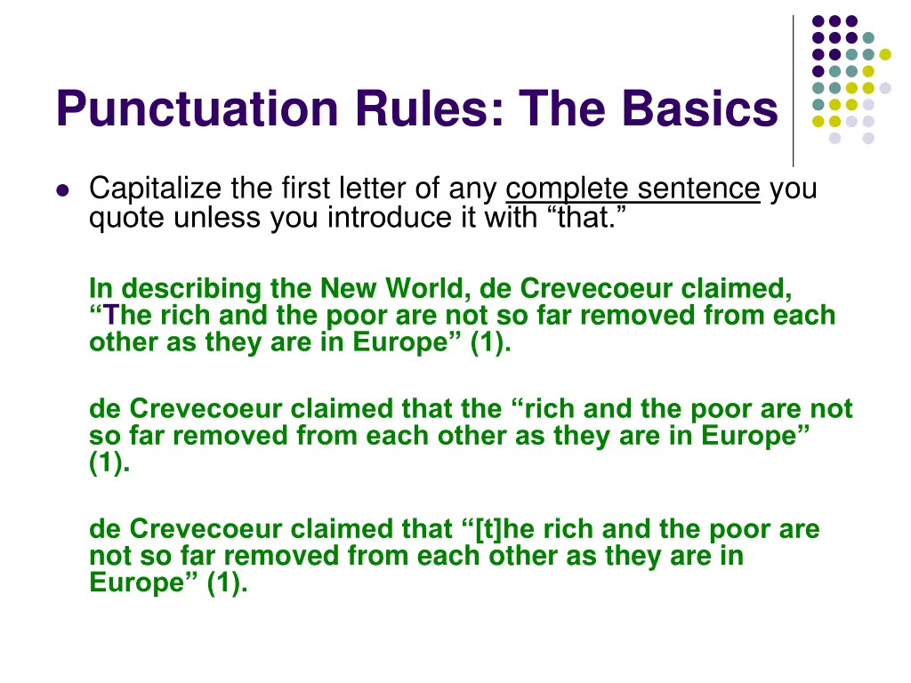 punctuation rules the basics