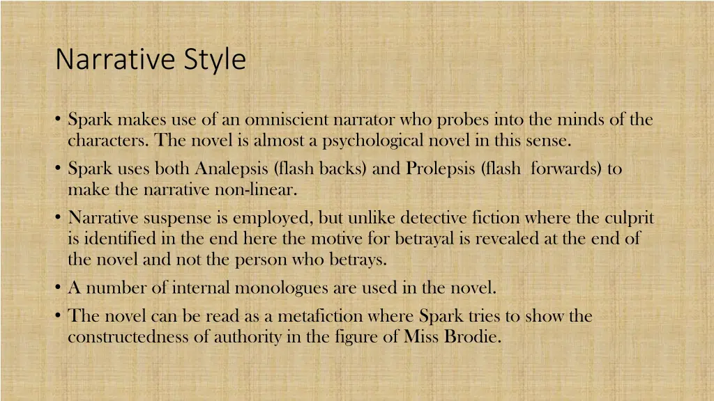 narrative style