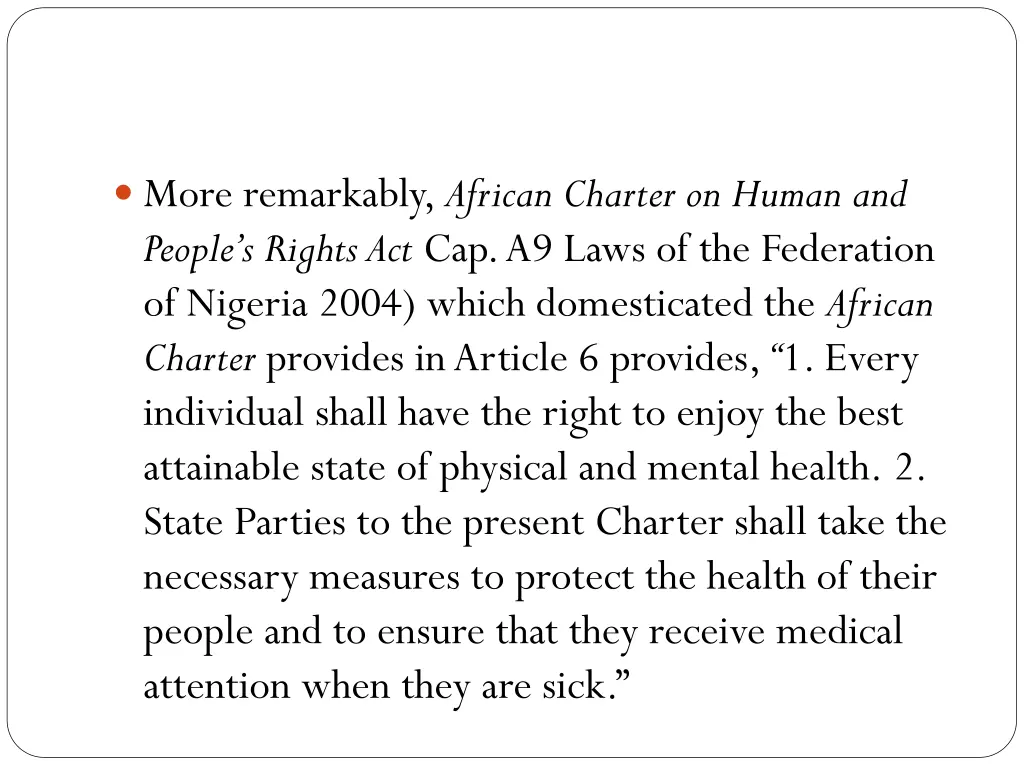 more remarkably african charter on human
