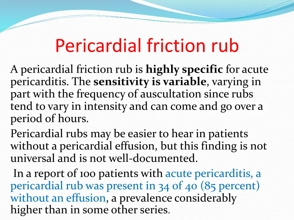 pericardial friction rub