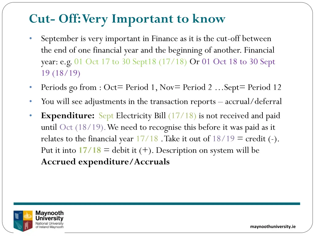 cut off very important to know