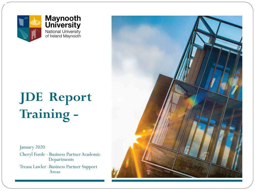 jde report training