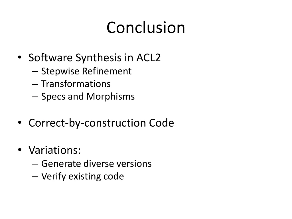 conclusion