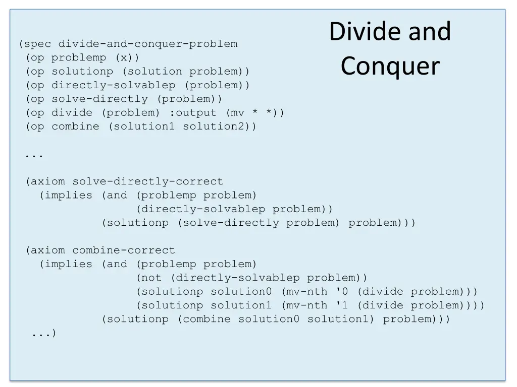 divide and conquer