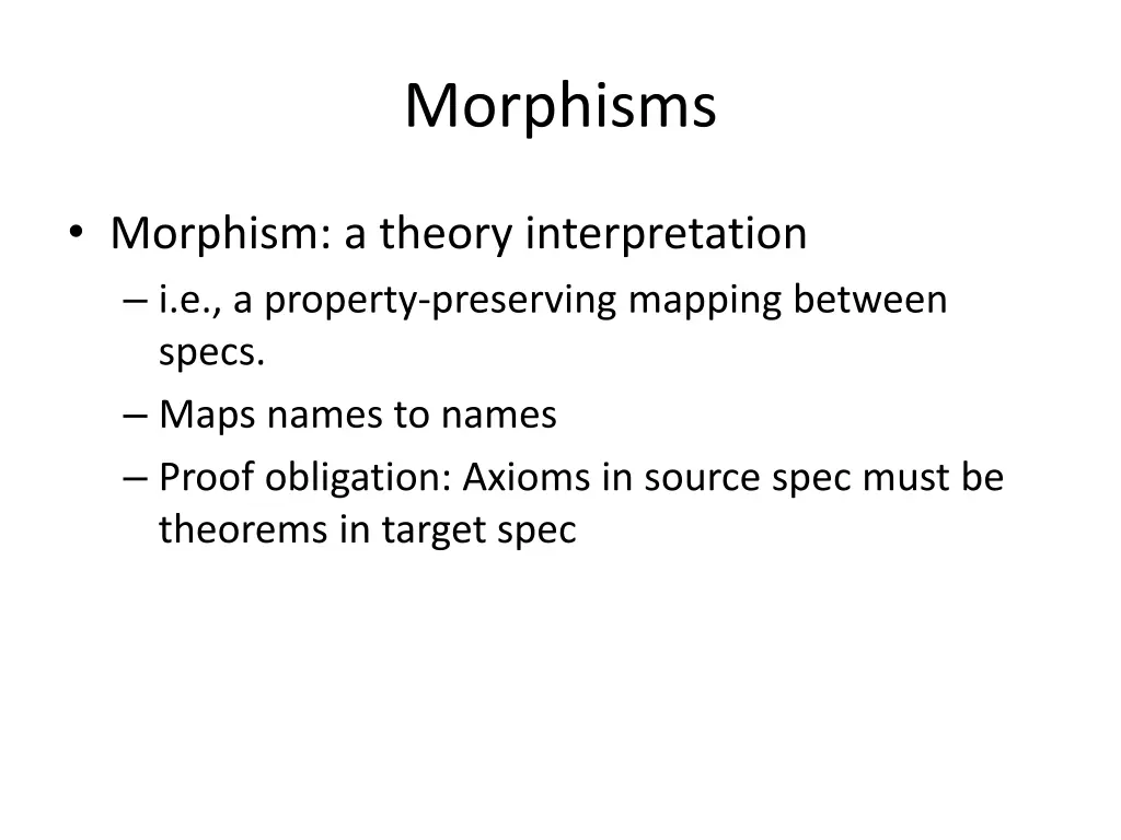 morphisms