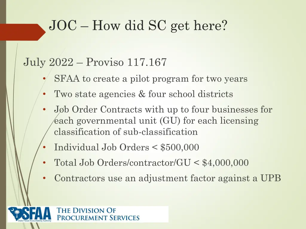joc how did sc get here