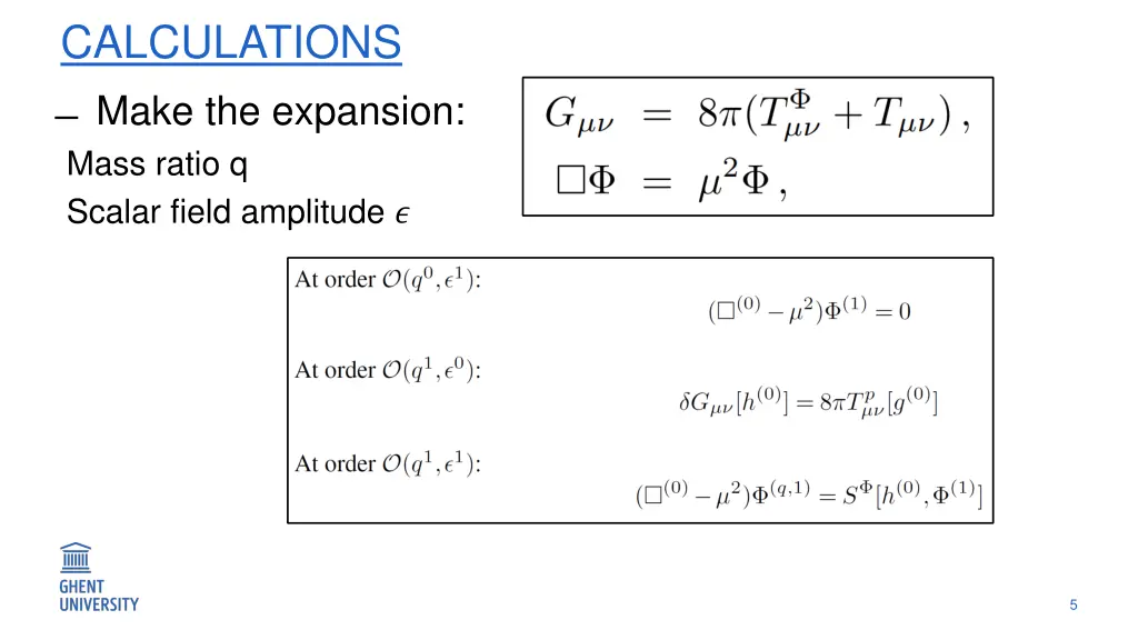 calculations make the expansion mass ratio