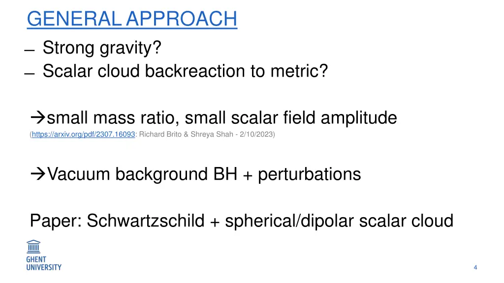 general approach strong gravity scalar cloud