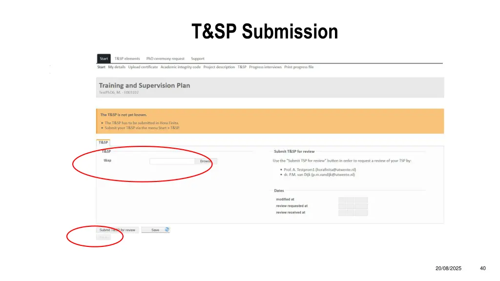 t sp submission