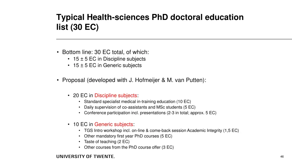 typical health sciences phd doctoral education
