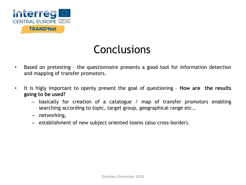 conclusions