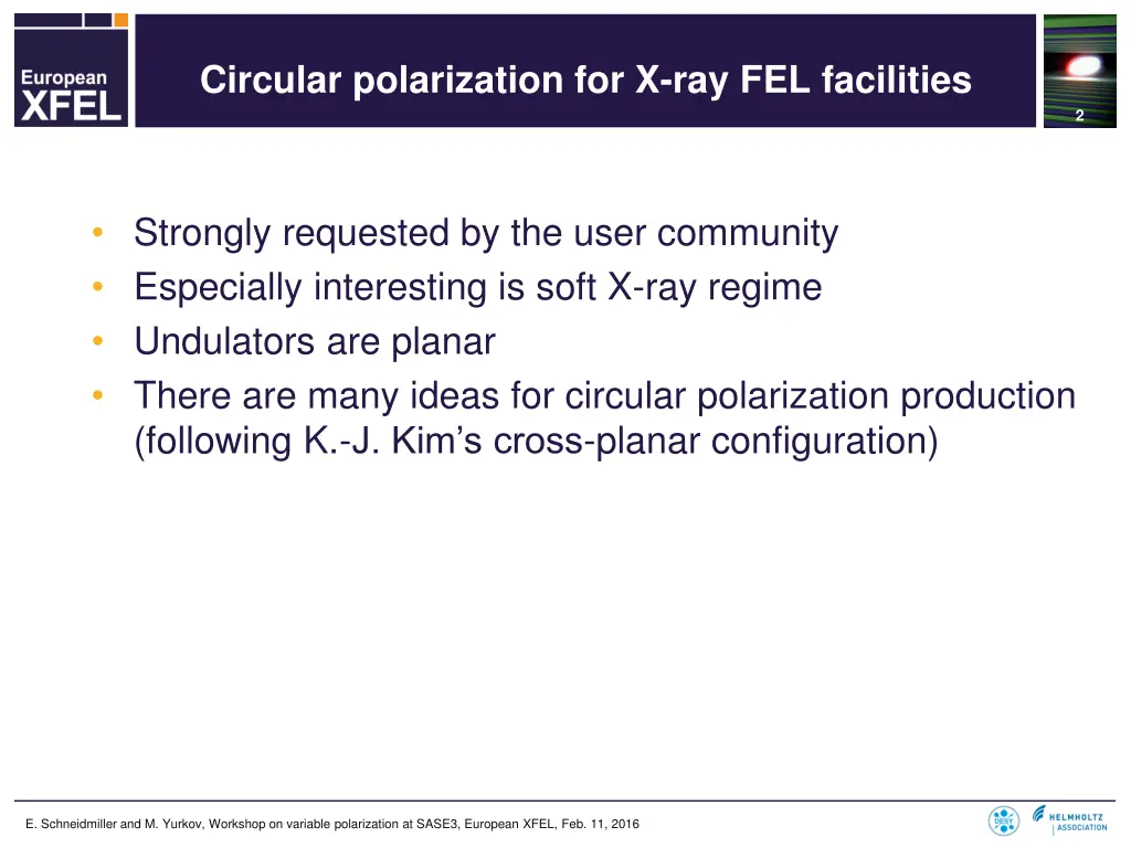 circular polarization for x ray fel facilities