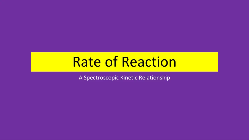 rate of reaction