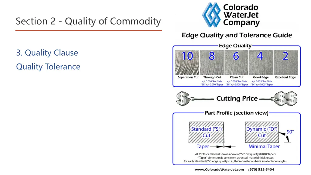 section 2 quality of commodity 19