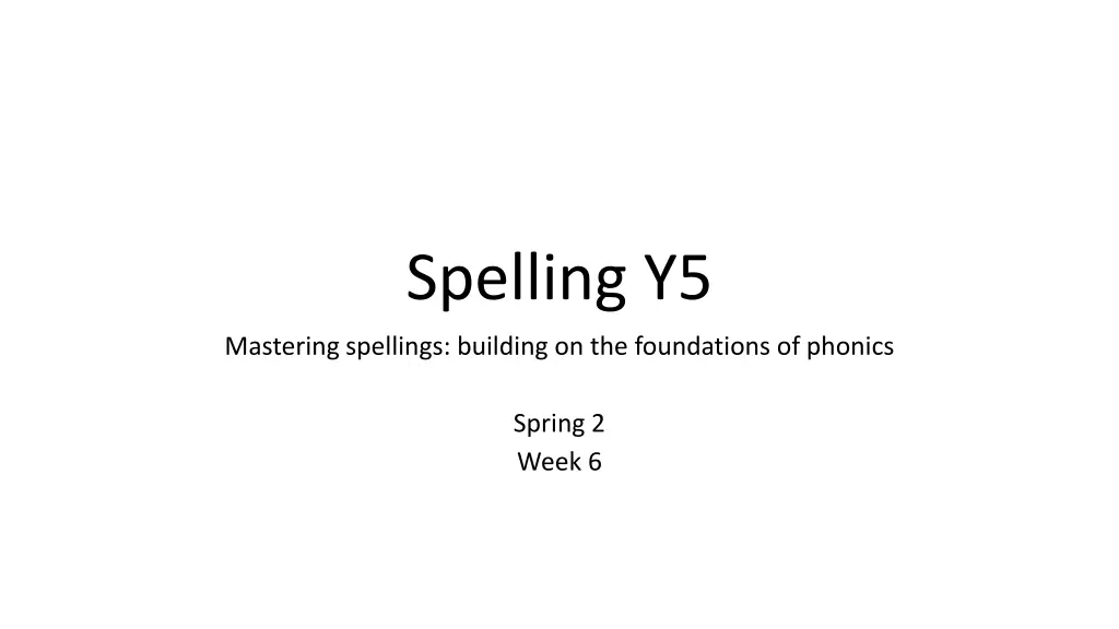 spelling y5