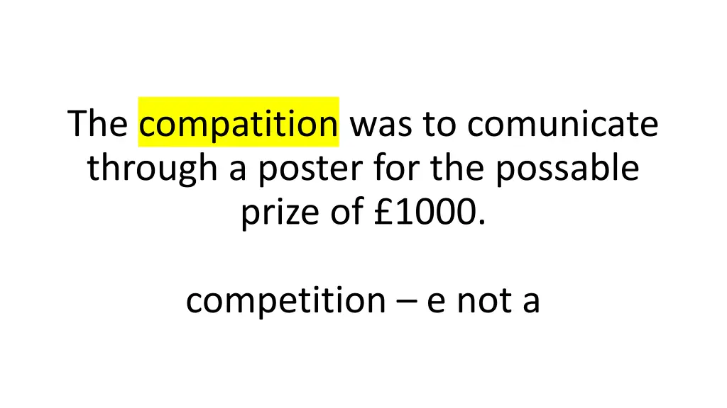 the compatition was to comunicate through 2