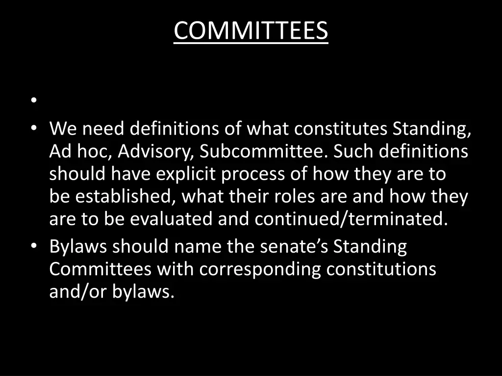 committees