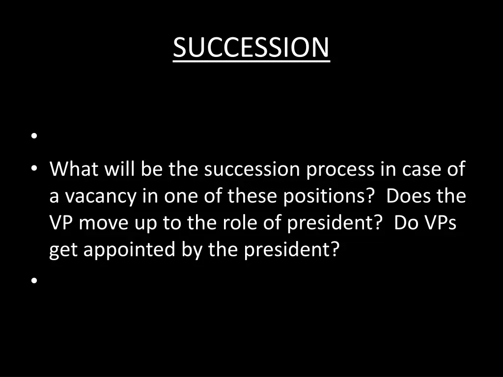 succession