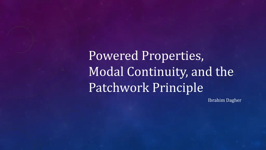 powered properties modal continuity