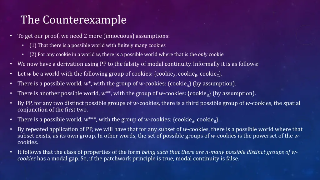 the counterexample