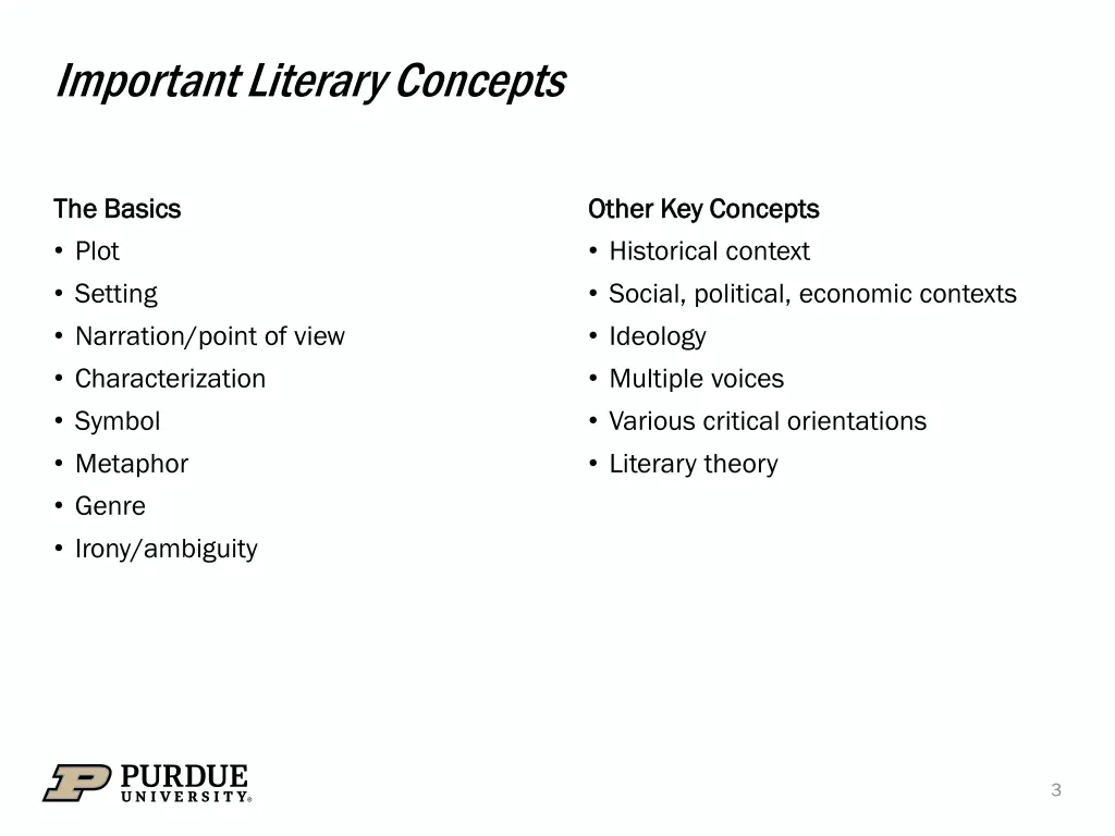 important literary concepts