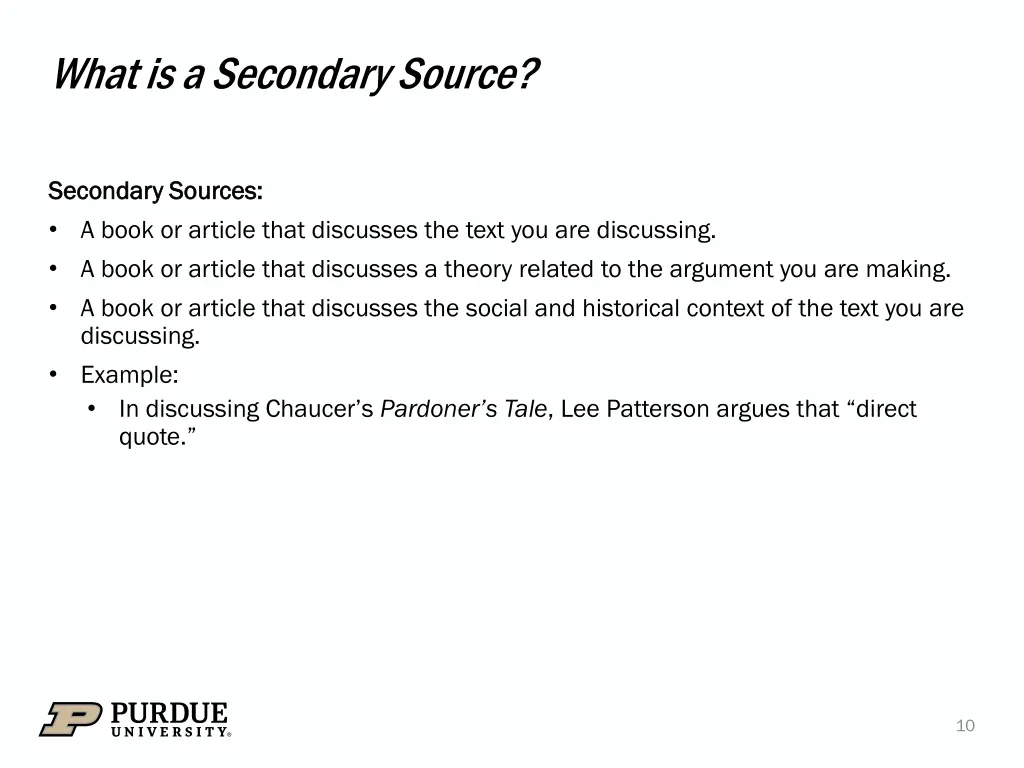 what is a secondary source