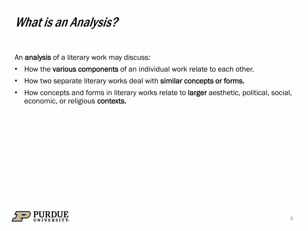 what is an analysis