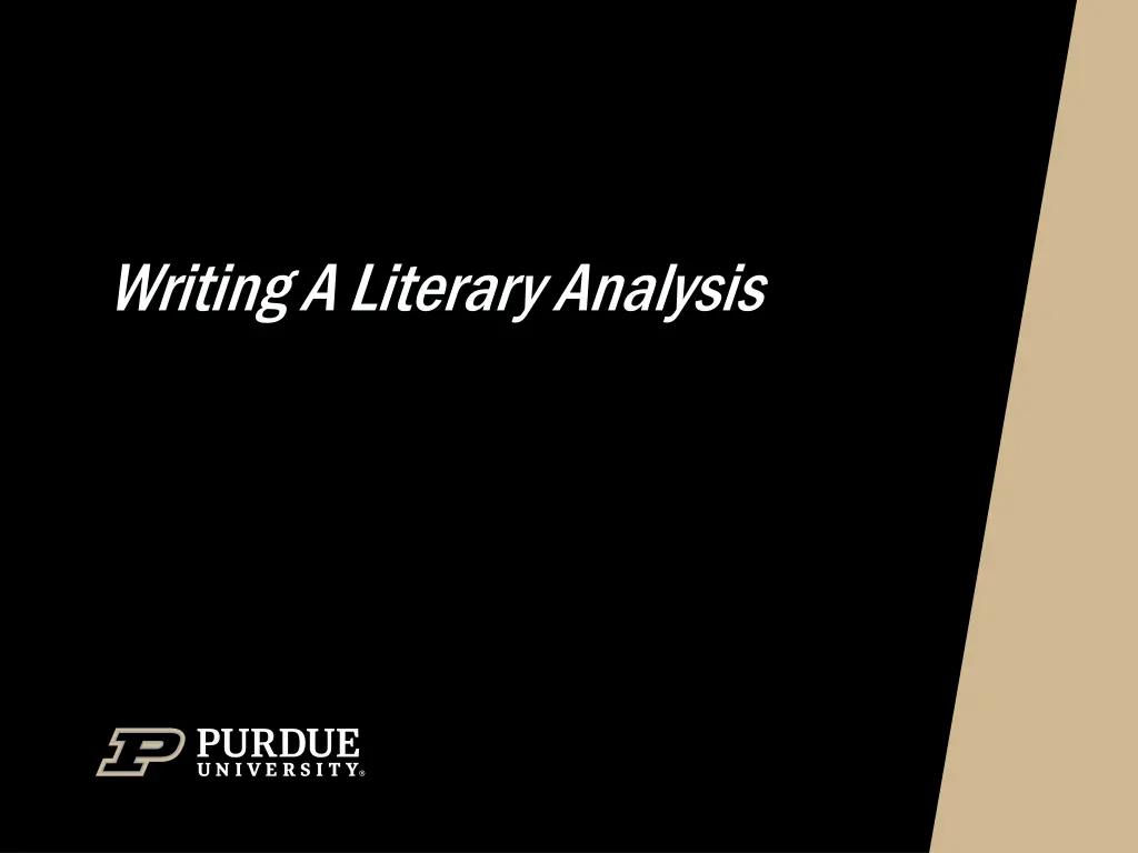 writing a literary analysis