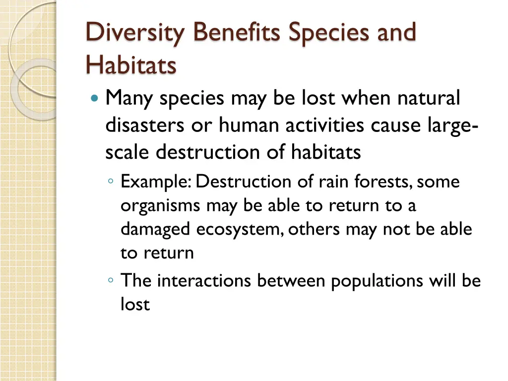 diversity benefits species and habitats many