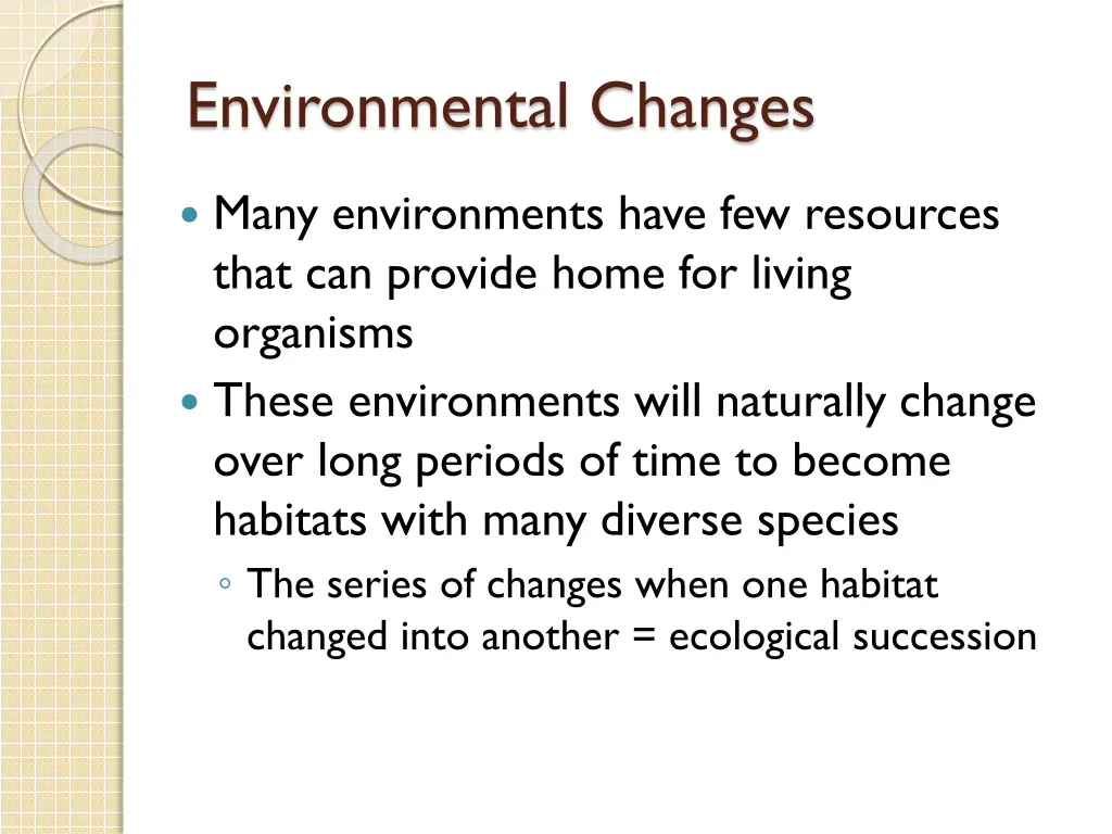 environmental changes 1