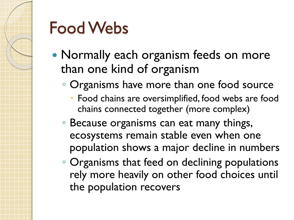 food webs