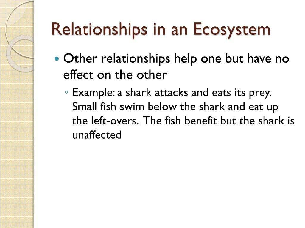 relationships in an ecosystem 1