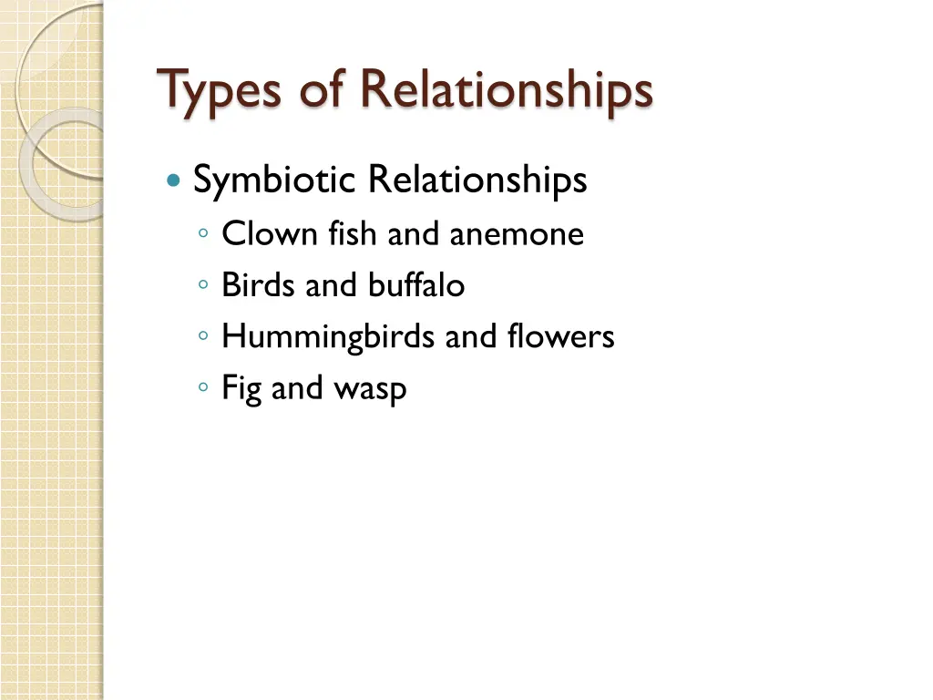 types of relationships