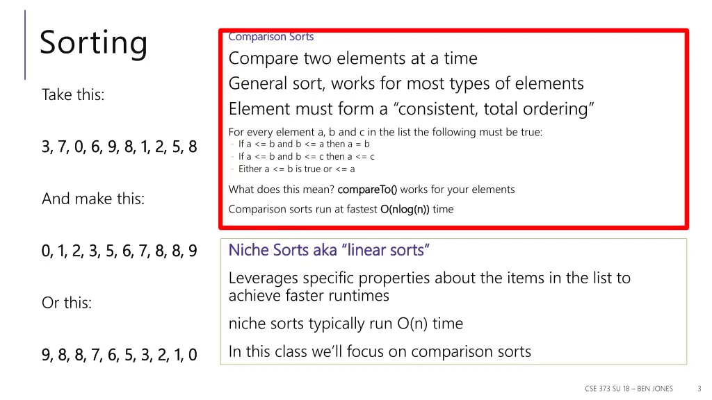 sorting 1