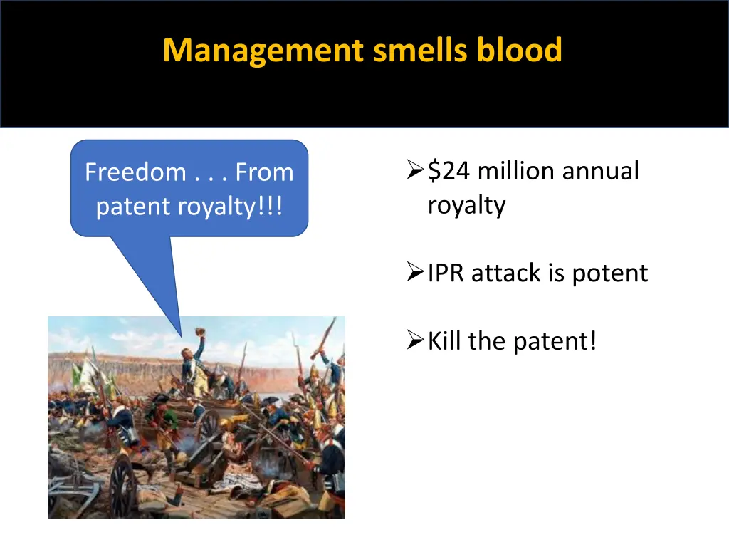 management smells blood