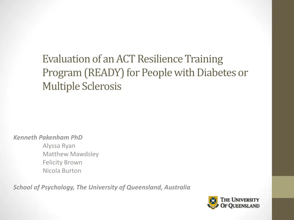 evaluation of an act resilience training program