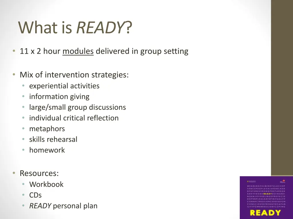 what is ready