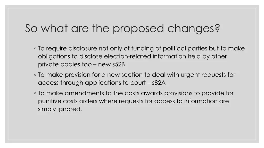 so what are the proposed changes 3
