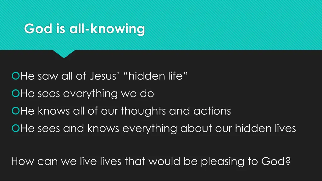 god is all knowing