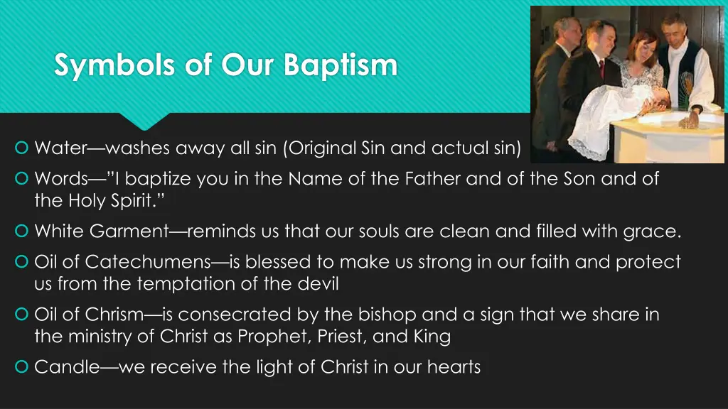 symbols of our baptism