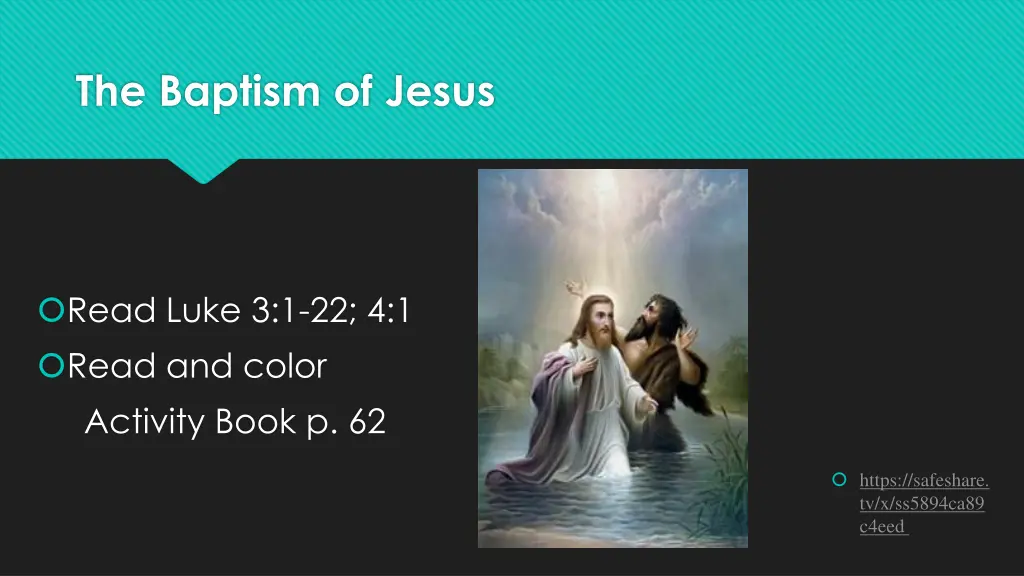 the baptism of jesus