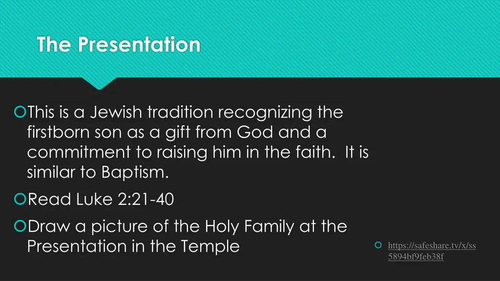 the presentation