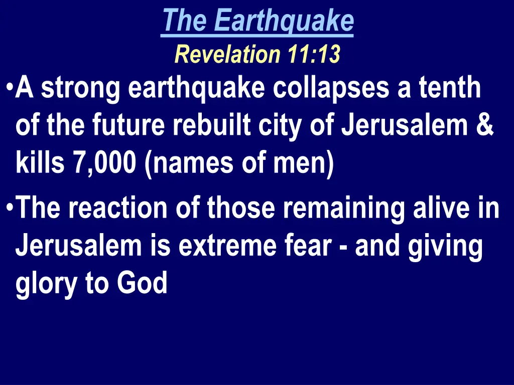the earthquake revelation 11 13