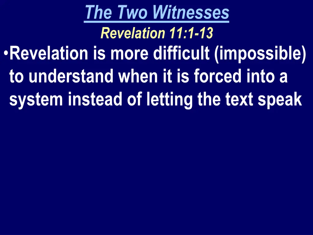 the two witnesses revelation 11 1 13
